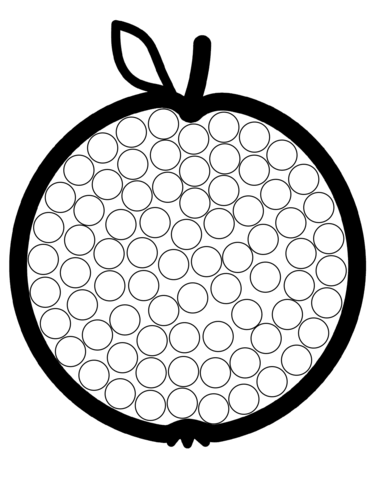 Simple Orange Dot Art Coloring Page